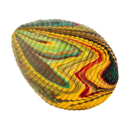Rattle-egg made of colored rattan 10cm Terre