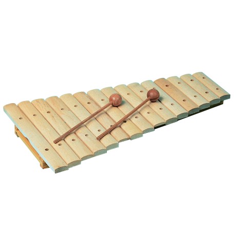 Xylophone 15 notes wooden natural 11210 Goldon