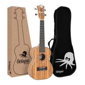 Zebrawood concert ukulele Octopus