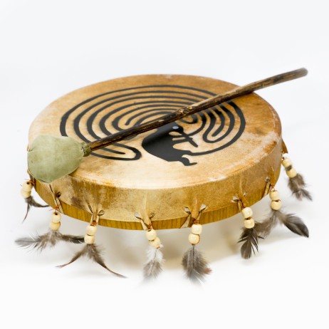 Shaman's drum painted 30 cm Terre