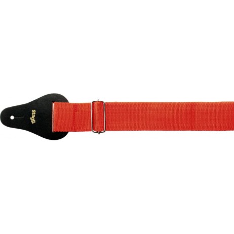 Red guitar strap Stagg