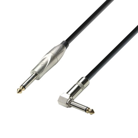Instrument cable 6.3 Jack mono/6.3 Jack curved end mono 3m Adam Hall