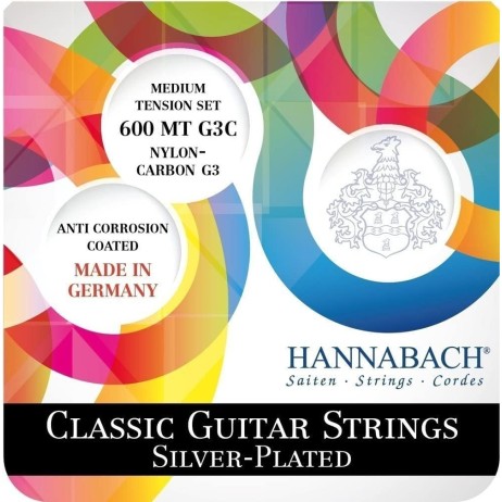 Strings for classical guitar 600MT G3C medium Hannabach