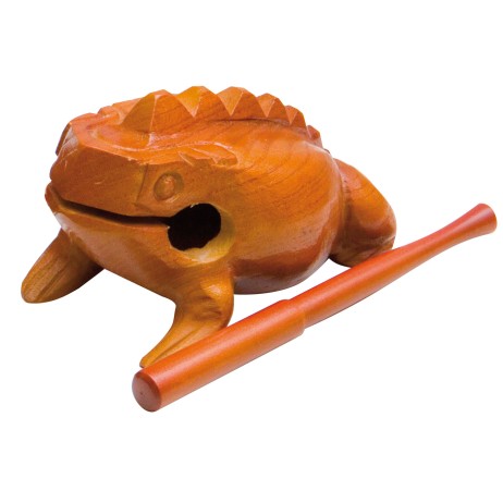 Wooden frog big Goldon