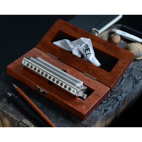 Harmonica De Luxe in a wooden box Seydel Sohne