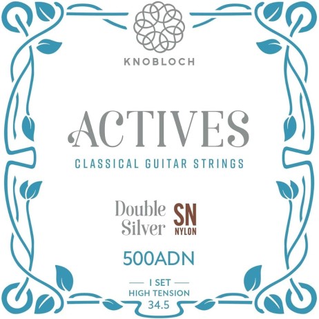 Stygos klasikinei gitarai Actives SN Double silver Knobloch