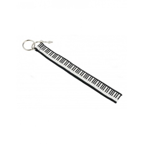 Piano keyboard motif lanyard keychain Sebim