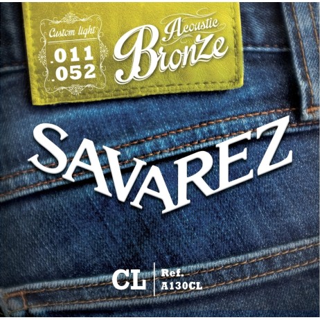 Stygos akustinei gitarai A130CL bronze 11-52 Savarez