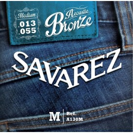 Strings for acoustic guitar A130M bronze 13-55 Savarez