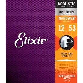 Strings for acoustic guitar bronze 12-53 Elixir