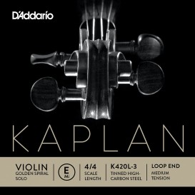 String for violin E with loop Golden Spiral Kaplan D'Addario