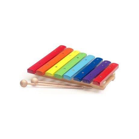 Xylophone 8 notes wooden colored Stagg