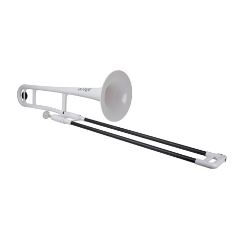 Plastic trombone white pBone